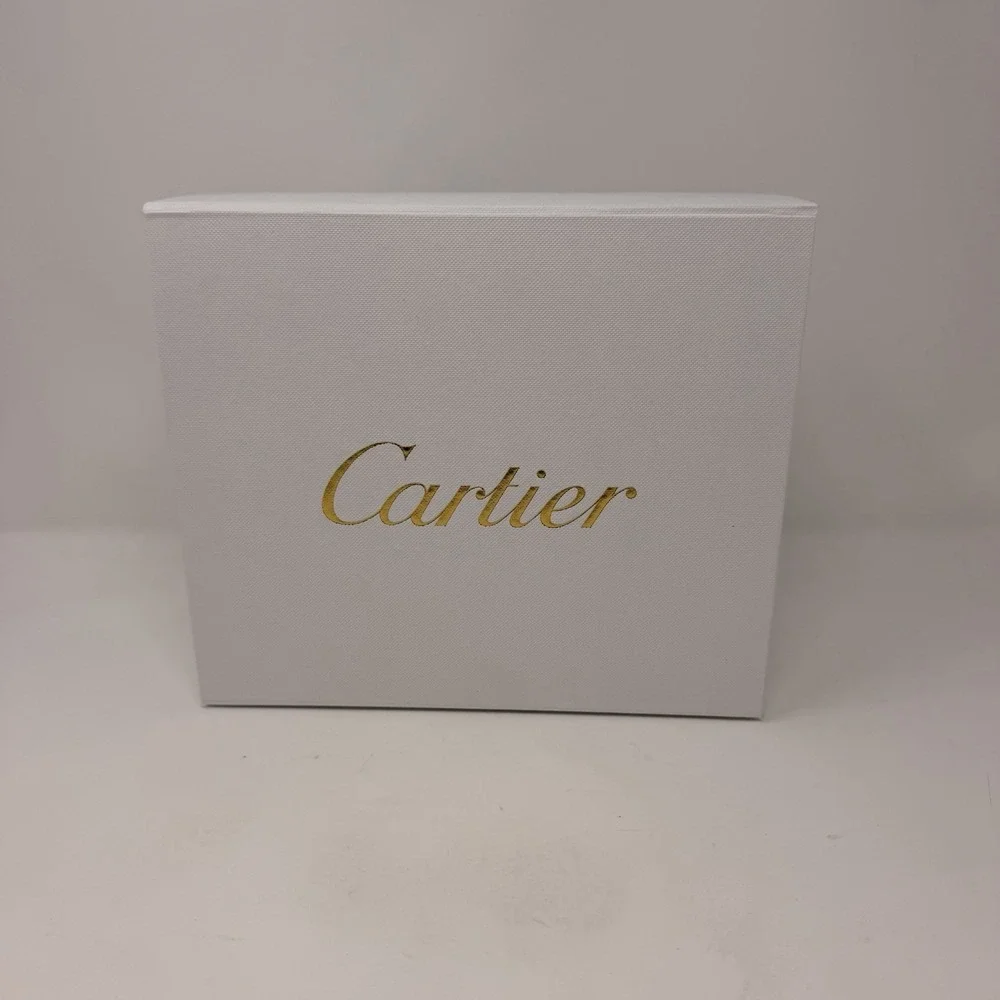 Cartier Box Empty White 9.5in X 8in X 4in Magnetic Flap With Original Filler
